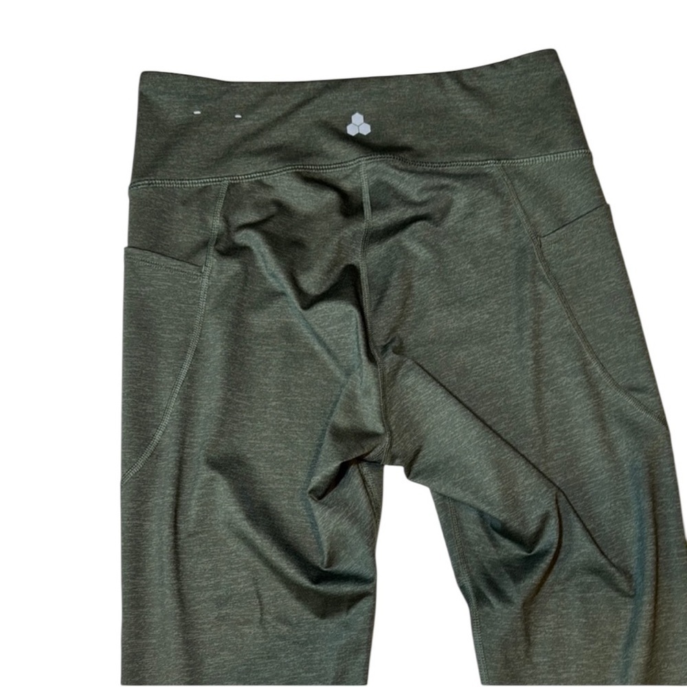 Tek Gear Workout Gear Woman’s Leggings Green Size Large with Pockets - Picture 4 of 7